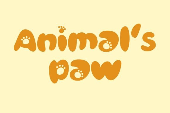 Animal s Paw: A Chubby Display Font for Playful Editorial Design