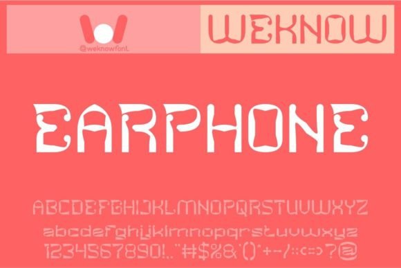 Earphone Font: Stylish Display Type for Handmade Labels