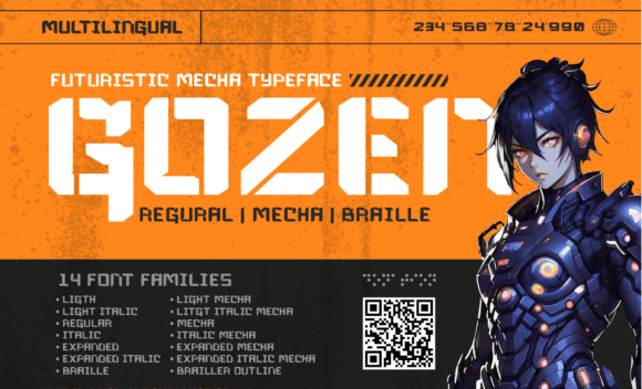 Gozen: A Futuristic Typeface for Modern Editorial Design