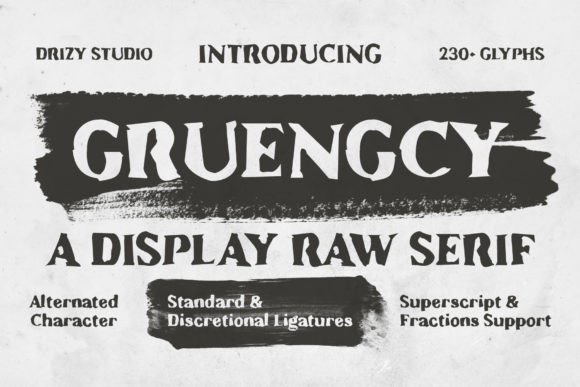 Gruengcy: A Bold Display Font for Artistic Branding Projects