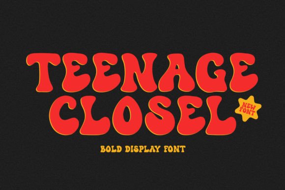 Teenage Closel: A Groovy Display Font for Bold Brand Campaigns